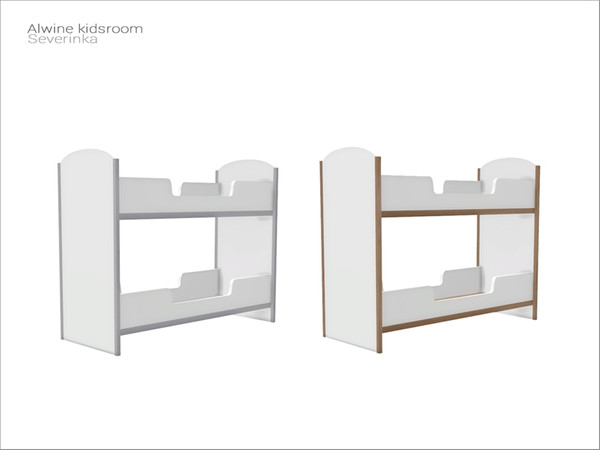 Sims 4 — [Alwine kidsroom] two single bed frame high by Severinka_ — High frame for two single beds (decor). Required