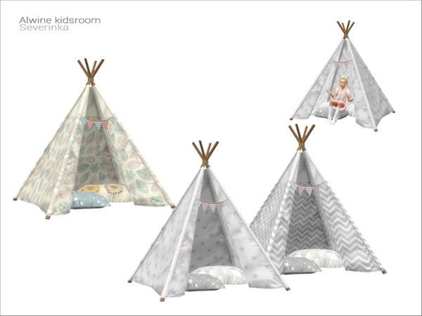 Sims 4 — [Alwine kidsroom] wigwam (armchair) by Severinka_ — Wigwam (functional armchair) From the set 'Alwine kidsroom'