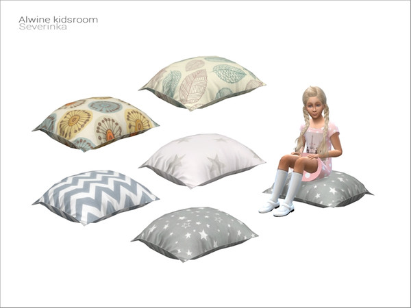 Sims 4 — [Alwine kidsroom] pillow (armchair) by Severinka_ — Pillow (functional armchair) From the set 'Alwine kidsroom'