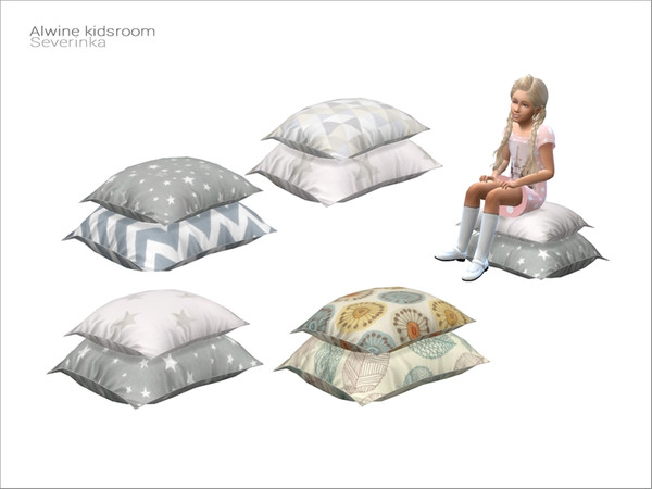 Sims 4 — [Alwine kidsroom] two pillows (armchair) by Severinka_ — Two pillows (functional armchair) From the set 'Alwine