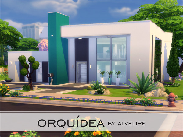 Sims 4 —  by alvelip — This modern style house is perfect for a single sim or just a couple. The house is located in