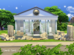 Sims 4 — Greek Roman Temple Antique Spa by dambisims — This is a Greek or Roman Temple in ruins adapted to modern days to