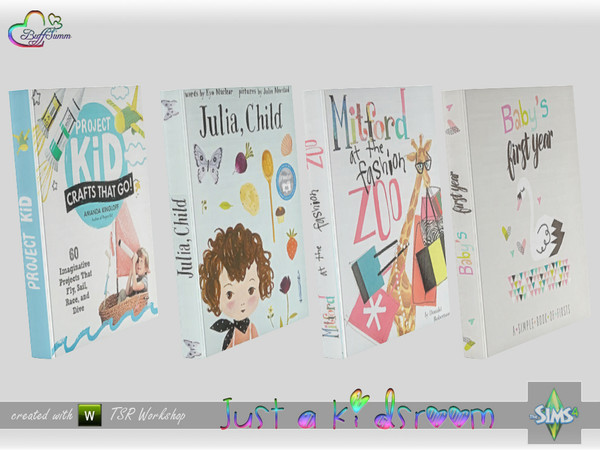 Sims 4 — Just A Kidsroom Deco - Book by BuffSumm — Part of the *Just a Kidsroom* Set ***TSRAA***
