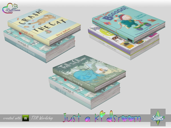 Sims 4 — Just A Kidsroom Deco - Books v1 by BuffSumm — Part of the *Just a Kidsroom* Set ***TSRAA***
