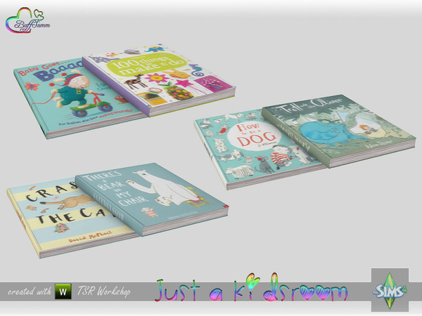 Sims 4 — Just A Kidsroom Deco - Books v3 by BuffSumm — Part of the *Just a Kidsroom* Set ***TSRAA***