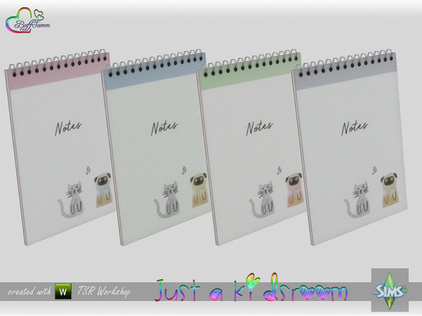 Sims 4 — Just A Kidsroom Deco - Notebook (standing) by BuffSumm — Part of the *Just a Kidsroom* Set ***TSRAA***