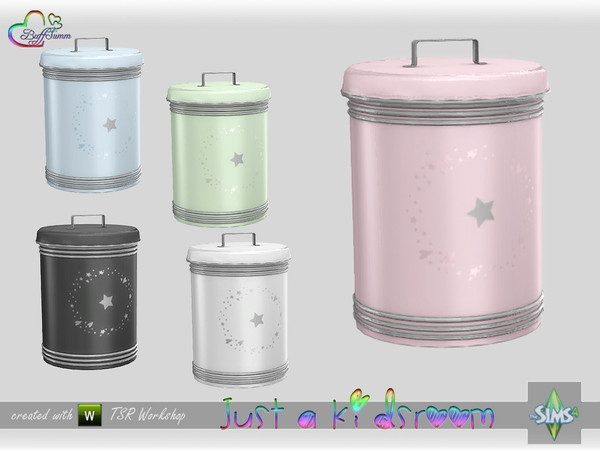 Sims 4 — Just A Kidsroom Deco - Trashcan (deco only) by BuffSumm — Part of the *Just a Kidsroom* Set ***TSRAA***