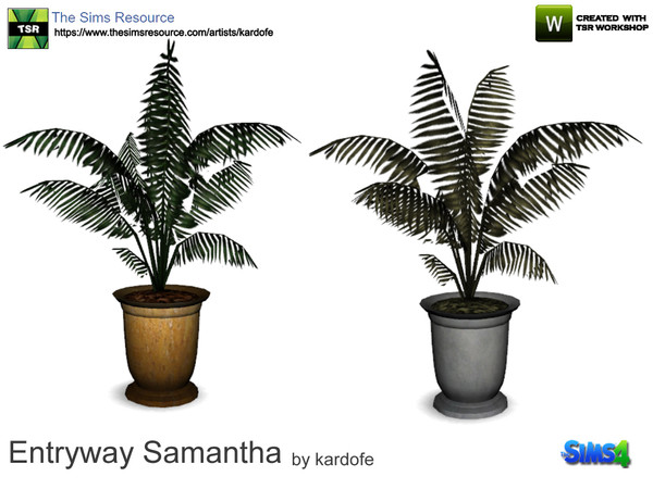 Sims 4 — kardofe_Entryway Samantha_Plant by kardofe — Palm tree in two different options