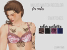 Sims 4 — Velvet Bras for Men by zourrysims — - Base Game - 5 Swatches - For your Feminine Male Sims 