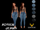 Sims 4 — Adrien Highwaisted Jeans by Cahen — Simple highwaisted jeans.
