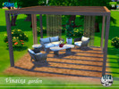 Sims 4 — Vinaixa garden set by xyra332 — the Vinaixa garden set contains: sofa, seat, coffee table, side table and