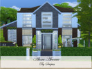 Sims 4 — Alexa Avenue (NO CC) by setejuss — the facade of this house is a mix of classic and modern style, but inside it