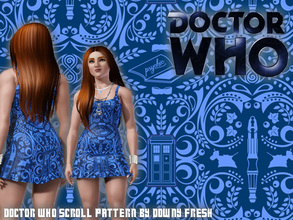 Sims 3 — Doctor Who Scrolled Pattern by Downy Fresh — My first distributed pattern! I found this design on google, please