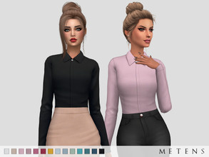 Sims 4 — Peony Top by Metens — Comes in 14 colours. EA mesh edit by me I hope you like it!