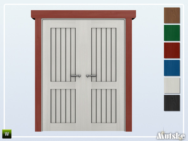 Sims 4 — Fana Door 2x1 by Mutske — Scandinavian type of door to match the Fana constructionset. Made by Mutske@TSR. 