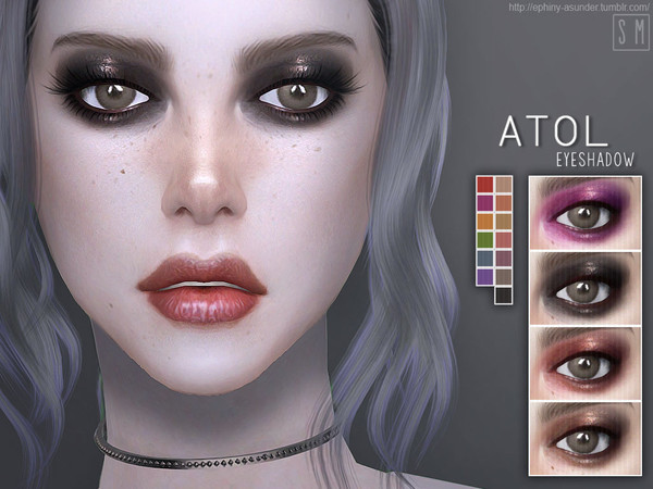 Sims 4 — [ Atol ] - Eyeshadow by Screaming_Mustard — A new shimmery eyeshadow. For females, teen +. With custom thumb