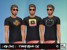 Sims 4 — [ Rip Curl ] - T-shirts Black Set by mezquito2 — [ Rip Curl ] - T-shirts Black Set 3 black colored t-shirts with
