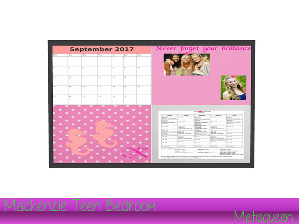 Sims 4 — Metisqueen MacKenzieWhiteBoard by metisqueen2 — Decorative white board for MacKenzie Bedroom.
