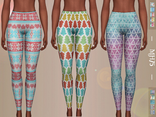 Sims 4 — S4 Cosy Leggings [10 versions] by Margeh-75 — It's getting cold out there! Time for some cosy leggings! -cas
