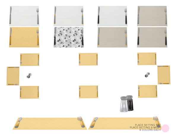 Sims 4 — Place Setting 8 Mesh by DOT — Place Setting 8 Mesh by DOT of The Sim Resource