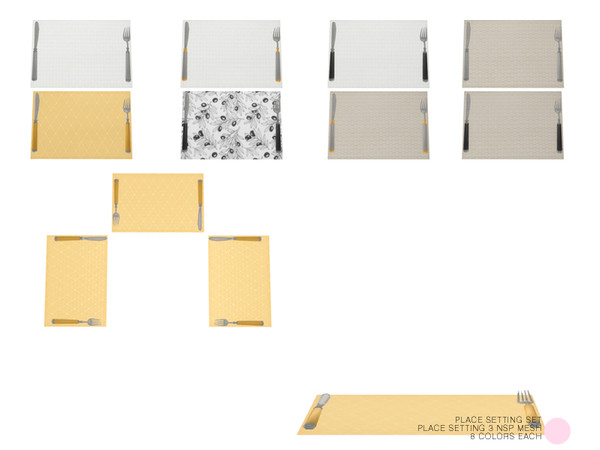 Sims 4 — Place Setting 3 NSP Mesh by DOT — Place Setting 3 NSP Mesh by DOT of The Sims Resource