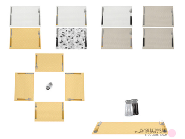 Sims 4 — Place Setting 4 Mesh by DOT — Place Setting 4 Mesh by DOT of The Sims Resource