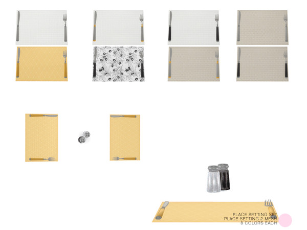 Sims 4 — Place Setting 2 Mesh by DOT — Place Setting 2 Mesh by DOT of The Sims Resource 