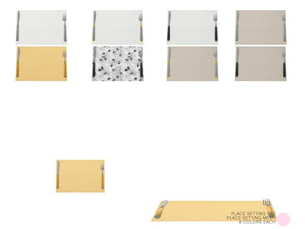 Sims 4 — Place Setting Mesh by DOT — Place Setting Mesh by DOT of The Sims Resource