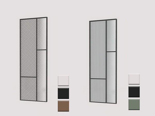 Sims 4 — Bathroom Gemini - Divider by ung999 — Bathroom Gemini - Divider Color Options : 6 Located at : Decor / Misc