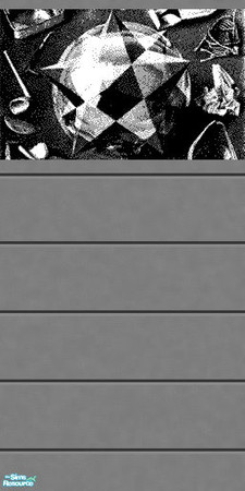 Sims 2 — DiY_Escher_gray by Dialectically_yours — Dialectically_Yours brings MC Escher and etched stucco together to