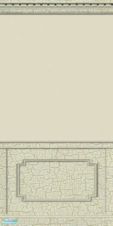 Sims 2 —  Lovely Kitchen Set - Wall by tlkaska — This cream crackled wainscoated wall is part of the "Lovely"
