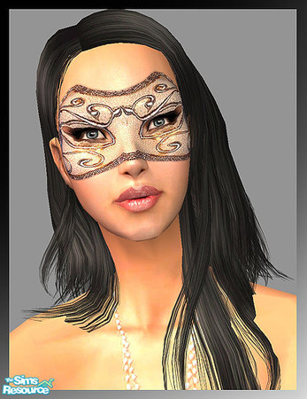 Sims 2 — Carnival Masks - White cat by confide — No mesh required.