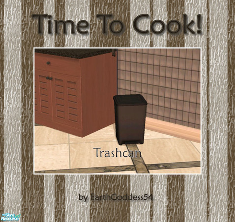 Sims 2 — Time to Cook! Kitchen - Trash Can by EarthGoddess54 — Part of the Time to Cook! Kitchen set. Enjoy!