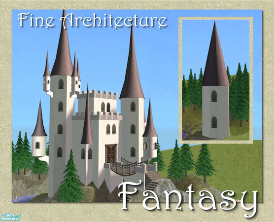 Sims 2 — Tall Cone Spire (3 tile) by Cyclonesue — A rooftop spire. Find this under 'decorative/miscellaneous' in the