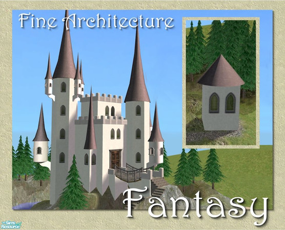 Sims 2 — Capped Cone Roof (2 tile) by Cyclonesue — A rooftop spire. Find this under 'decorative/miscellaneous' in the