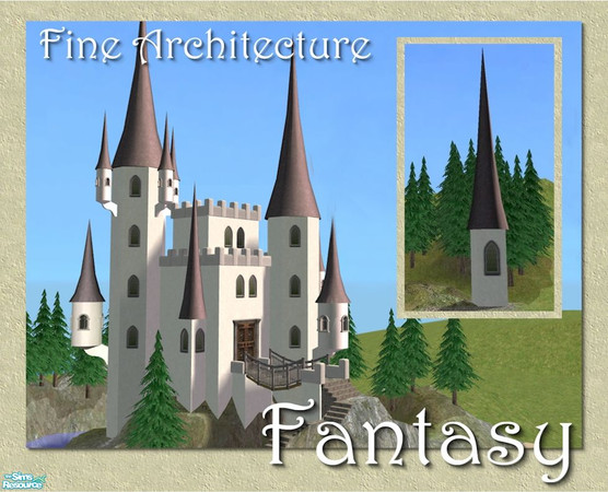 Sims 2 — Fantasy Roof Spire (1 tile) by Cyclonesue — A rooftop spire (found under decorative/miscellaeous). Find this