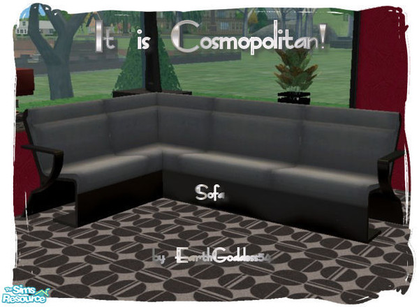 Sims 2 — It's Cosmopolitan! - Sofa by EarthGoddess54 — Just one item in the It's Cosmopolitan! Living Room set. So what