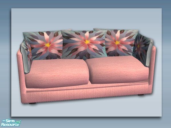 Sims 2 — Flare Suites - Loveseat Salmon Pink by Shakeshaft — Part of a set of 5 recolours of the 3 Piece Suite from my