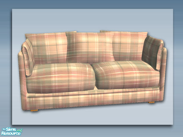 Sims 2 — Flare Suites - Loveseat Pastel Check by Shakeshaft — Part of a set of 5 recolours of the 3 Piece Suite from my