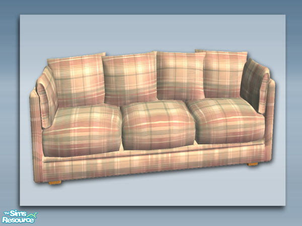 Sims 2 — Flare Suites - Sofa Pastel Check by Shakeshaft — Part of a set of 5 recolours of the 3 Piece Suite from my Flare
