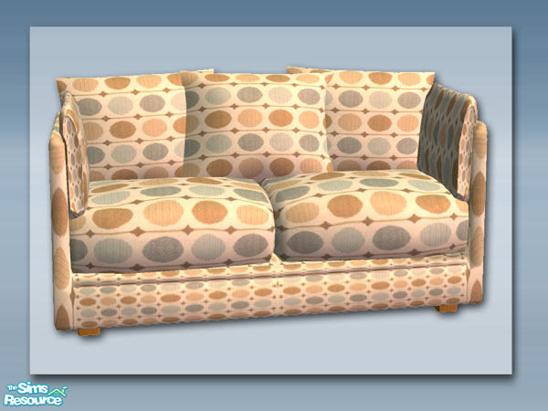 Sims 2 — Flare Suites - Loveseat Dots by Shakeshaft — Part of a set of 5 recolours of the 3 Piece Suite from my Flare