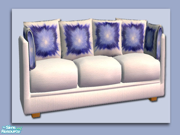 Sims 2 — Flare:Ice Blue - Sofa by Shakeshaft — Part of a recolour of my Flare room set in Ice Blue with a striking Blue
