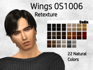 Sims 4 — Wings Hair OS1006 Retexture - Mesh needed by Codia — -22 Natural Colors -Pooklet's Textures -Custom Thumbnail