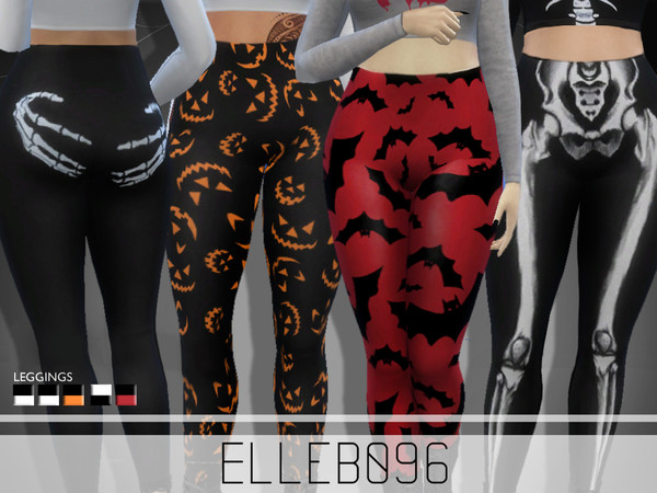 Sims 4 — High Waisted Halloween Leggings (base game) by Elleb096 — This is the second part of a Halloween inspired