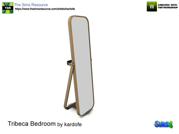 Sims 4 — kardofe_Tribeca Bedroom_Mirror by kardofe — Floor mirror, very simple in light wood