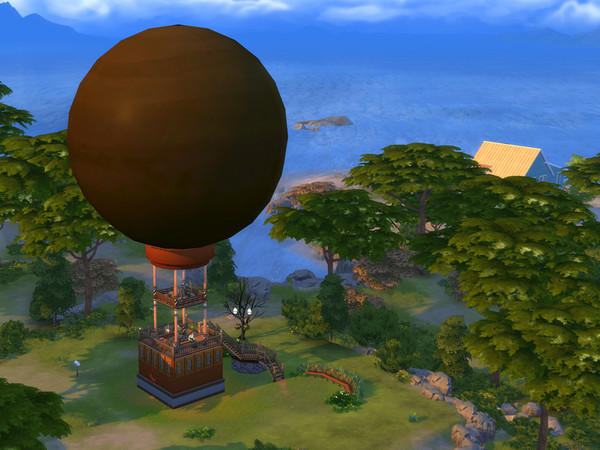 Sims 4 — Hot-Air Balloon by kilra2 — Dream away in this hot-air balloon. It's created for a single household. Enjoy. 