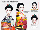 Sims 4 — Geisha Makeup Ver 1.0 by ochanet — -Found in Face Paint category -Compatible with any gender -Other makeup will