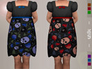 Sims 4 — S4 Cute Goth Dress Toddler by TSR Archive — -6 colours -cas thumbnail Please do not reupload, copy, recolour,