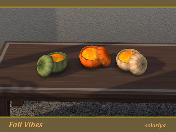 Sims 4 — Fall Vibes Pumpkin Porridge by soloriya — Pumpkin porridge. Part of Fall Vibes set. 3 color variations.
