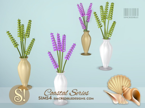 Sims 4 — Coastal bedroom lavender by SIMcredible! — by SIMcredibledesigns.com available at TSR 3 colors variations